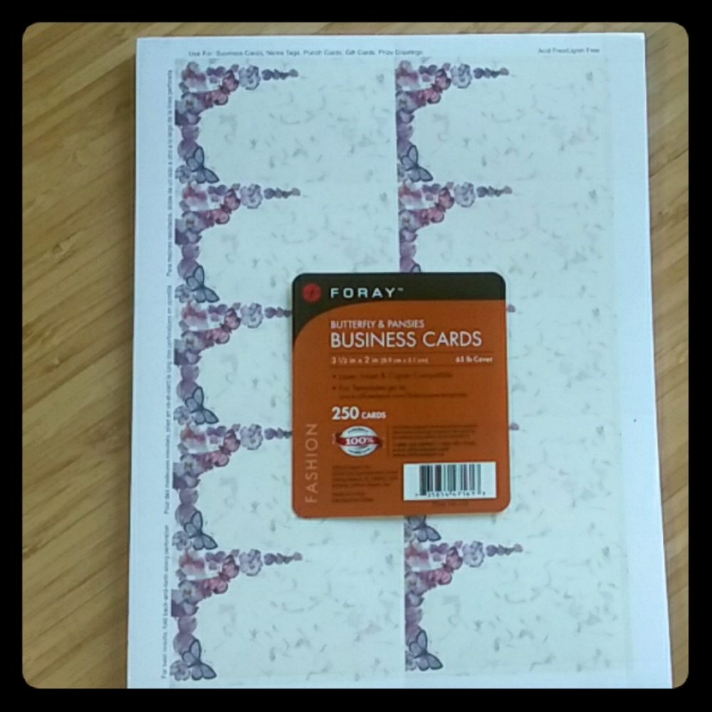 Business Cards Floral & Butterflies